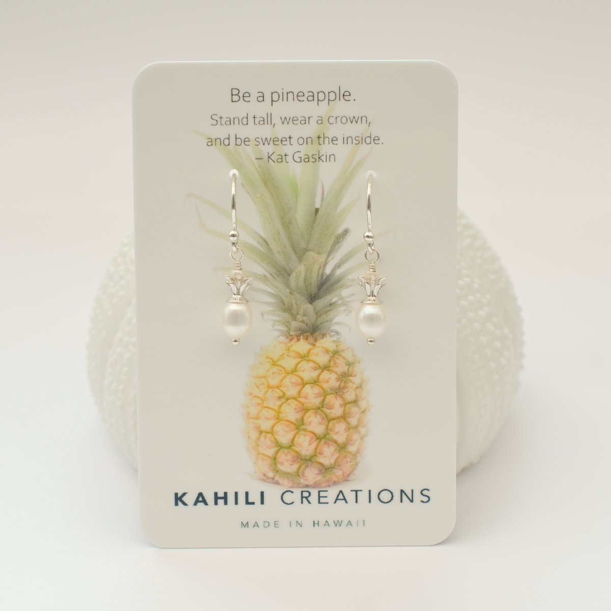 Image of Tiny Pineapple Earrings Sterling Silver