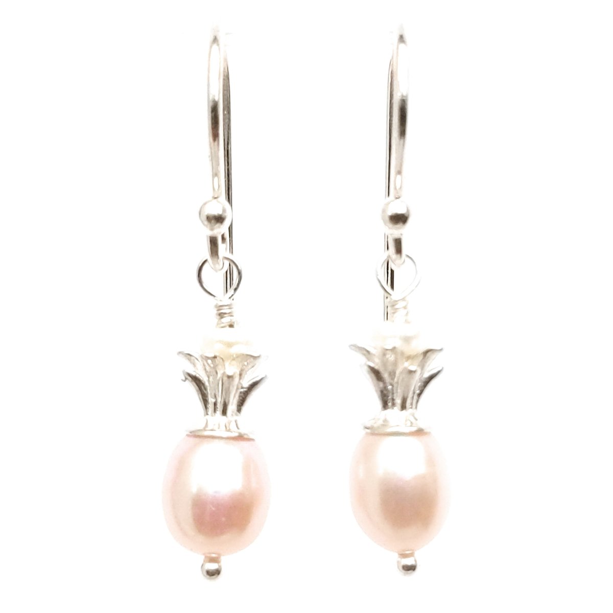 Image of Tiny Pineapple Earrings Sterling Silver