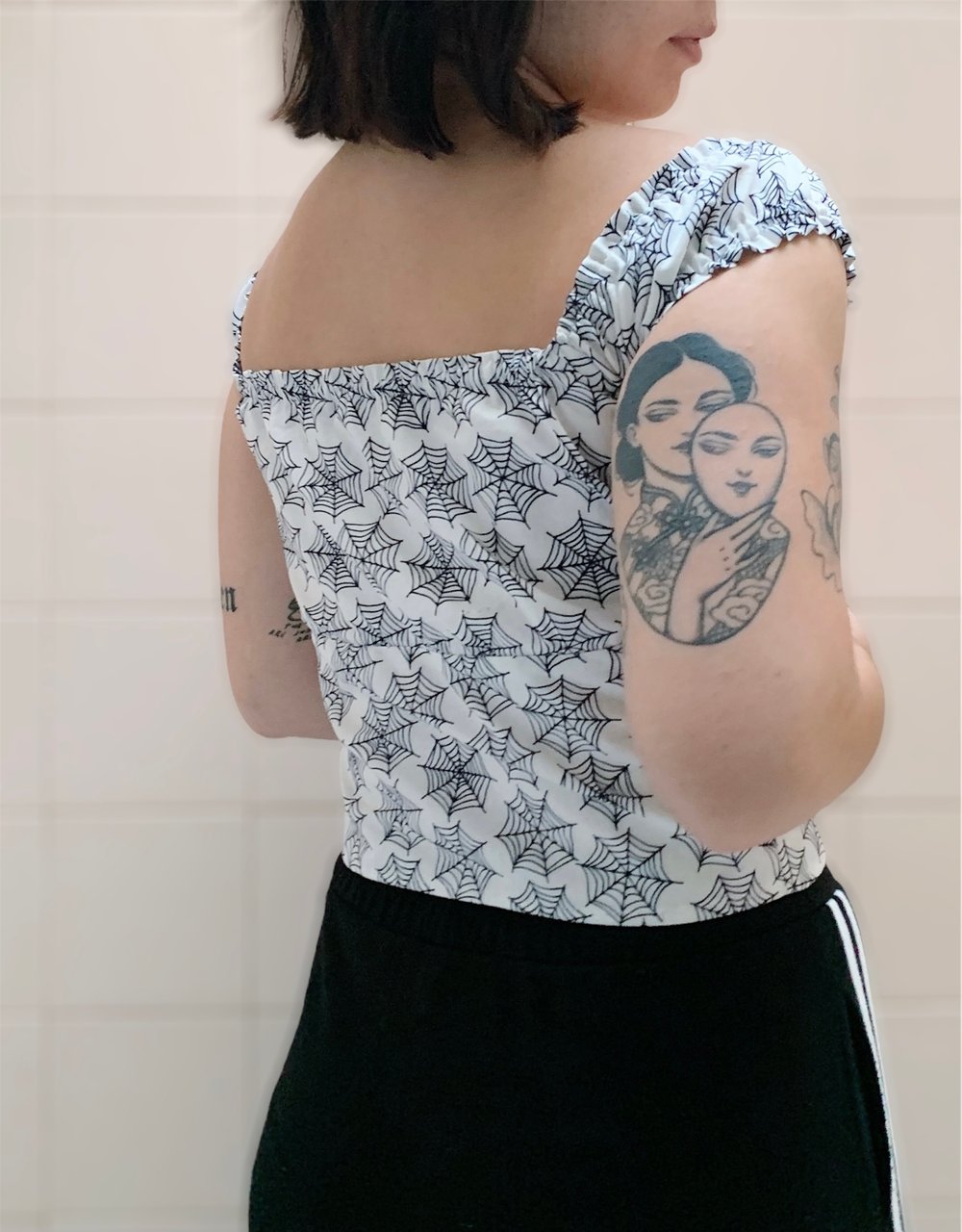 Image of Milkmaid Top — Spiderwebs