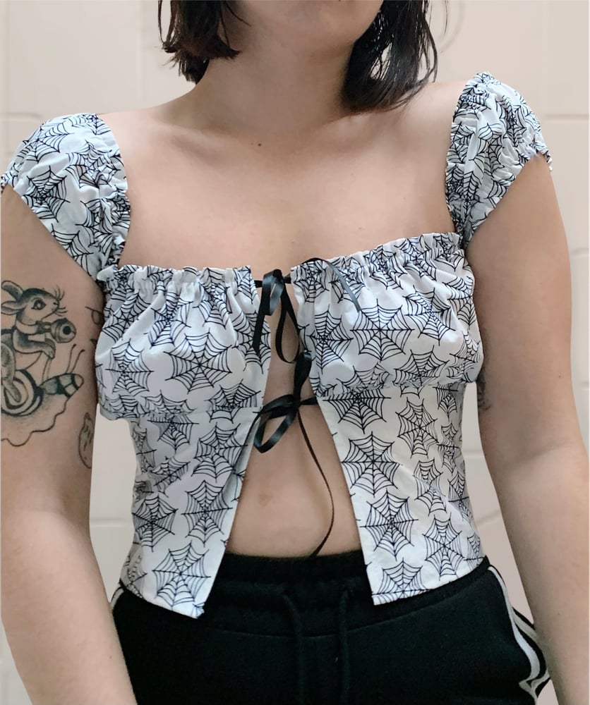 Image of Milkmaid Top — Spiderwebs