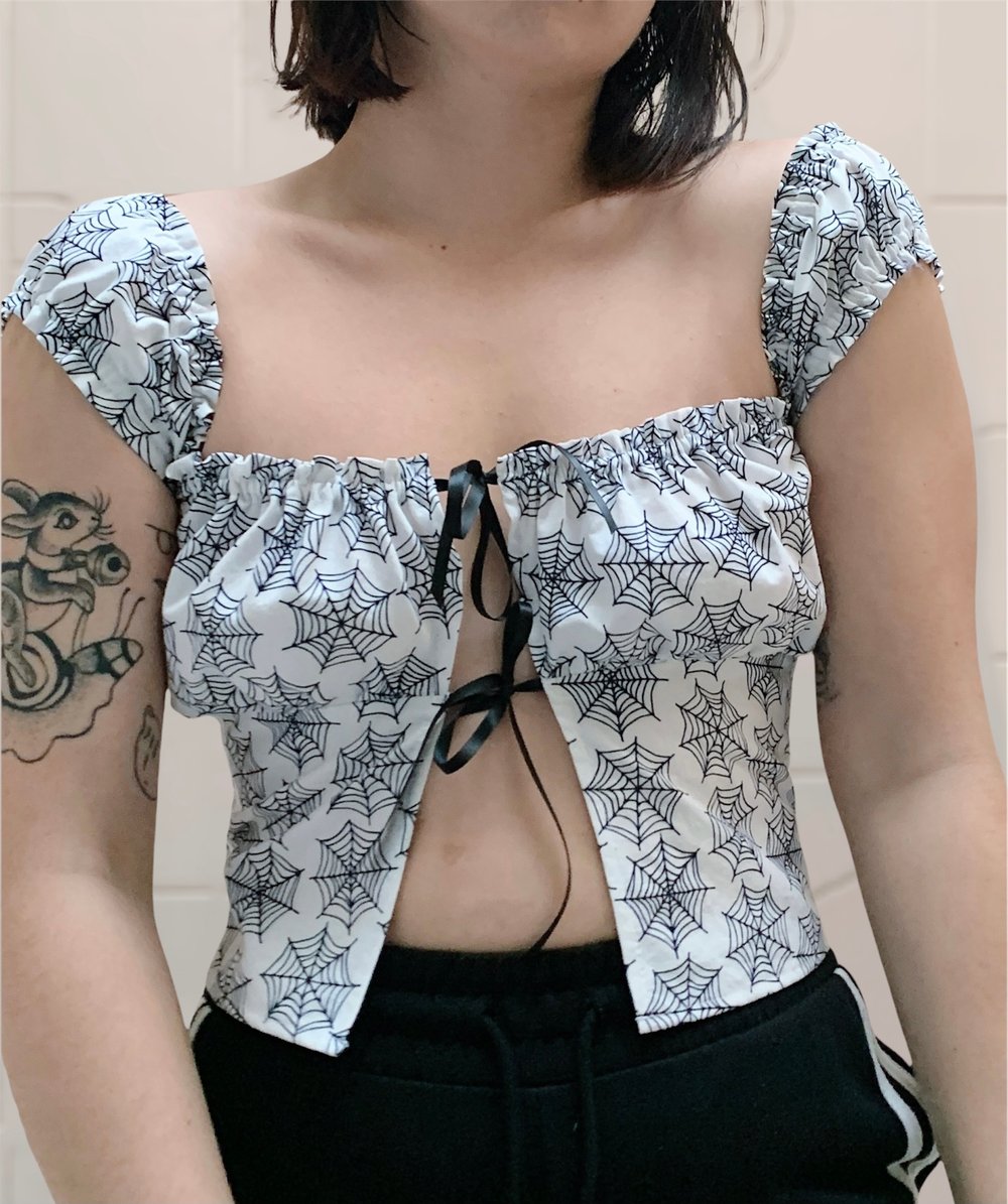 Image of Milkmaid Top — Spiderwebs