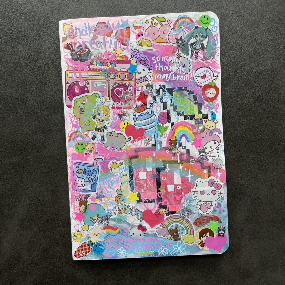 Image of "endlessly creating" notebook (original)