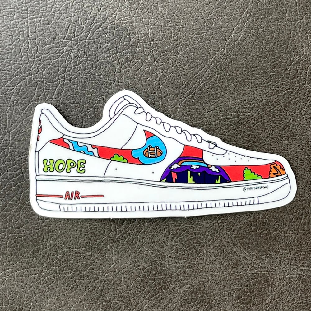 Image of hope world shoe sticker