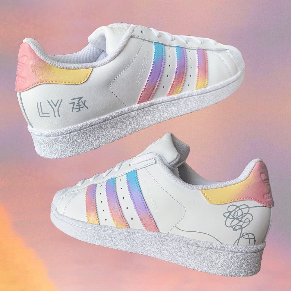 Image of love yourself her custom adidas