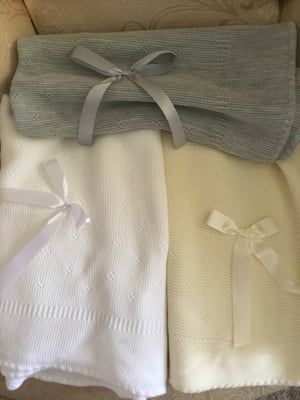 Image of Baby unisex knit blanket 