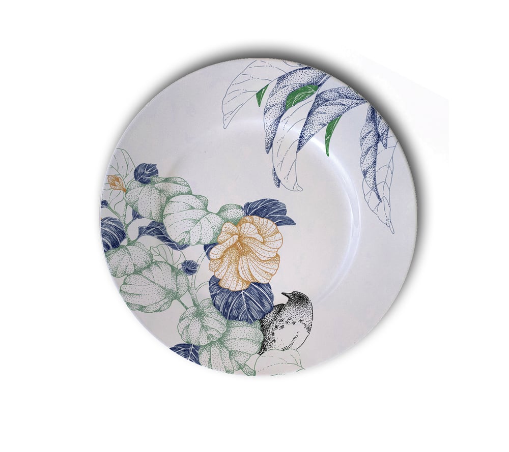 Image of Birds Song Dessert Plate A