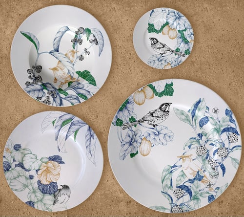 Image of Birds Song Dinner Plate A
