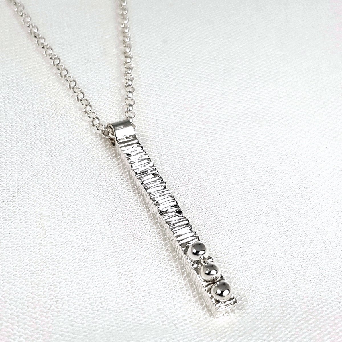 Image of Sterling Silver Bar Necklace - Contemporary, Minimalist Necklace