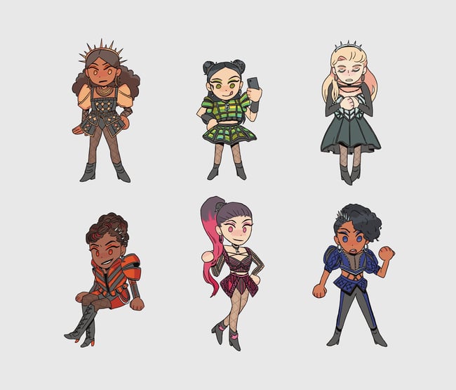 [ SIX ] Holographic Acrylic Charm Set