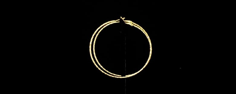 Image of Gold XL Thin Pierced Hoops