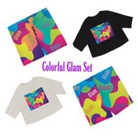 Image 4 of Colorful Glam Crop Top Shirt