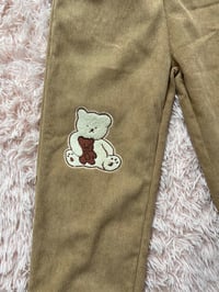 Image 2 of High Water Wide Leg Bear Corduroy Pants.