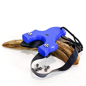 Image of Slingshots Catapults, Blue Textured Polyethylene HDPE, The Mini Heathen, hunter gift, right handed