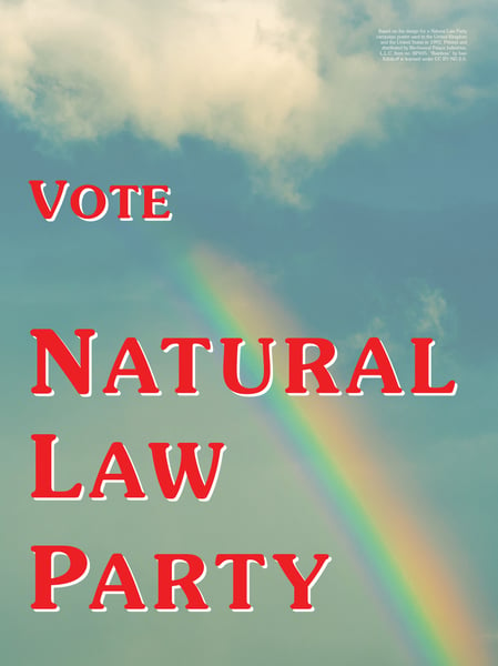 Image of Natural Law Party '92 Poster