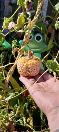 crochet pumpkin keychains