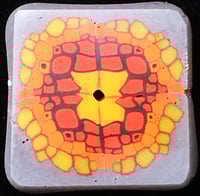 13mm x 13mm 2.5g - 5 color stained glass sun pattern