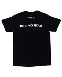 Image 2 of Poppy Williams 'DON'T TOUCH THE ART' Black T-shirt