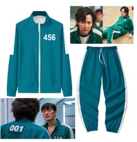 Squid Game Jacket Pants Digital 456 Sweatshirts Set