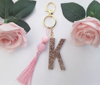 Image 3 of Resin initial keyring,resin glitter initial keyring,resin initial, resin letter keyring,keyring gift