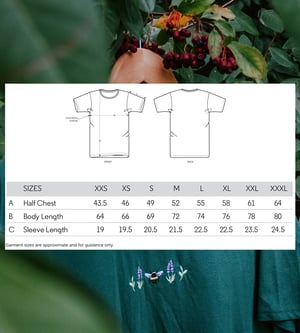 Image of Mushroom, Acorn & Oak Embroidered Organic T-Shirt ~ Black