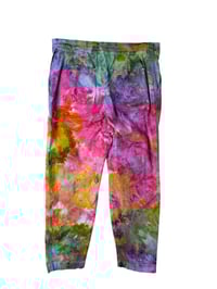 Image 5 of ♻️ UPCYCLED Ladies 6 (Small) Canvas Pants in Euphoria Watercolor Ice Dye