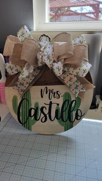 Image 2 of 12 in Wood Round Hanging Sign