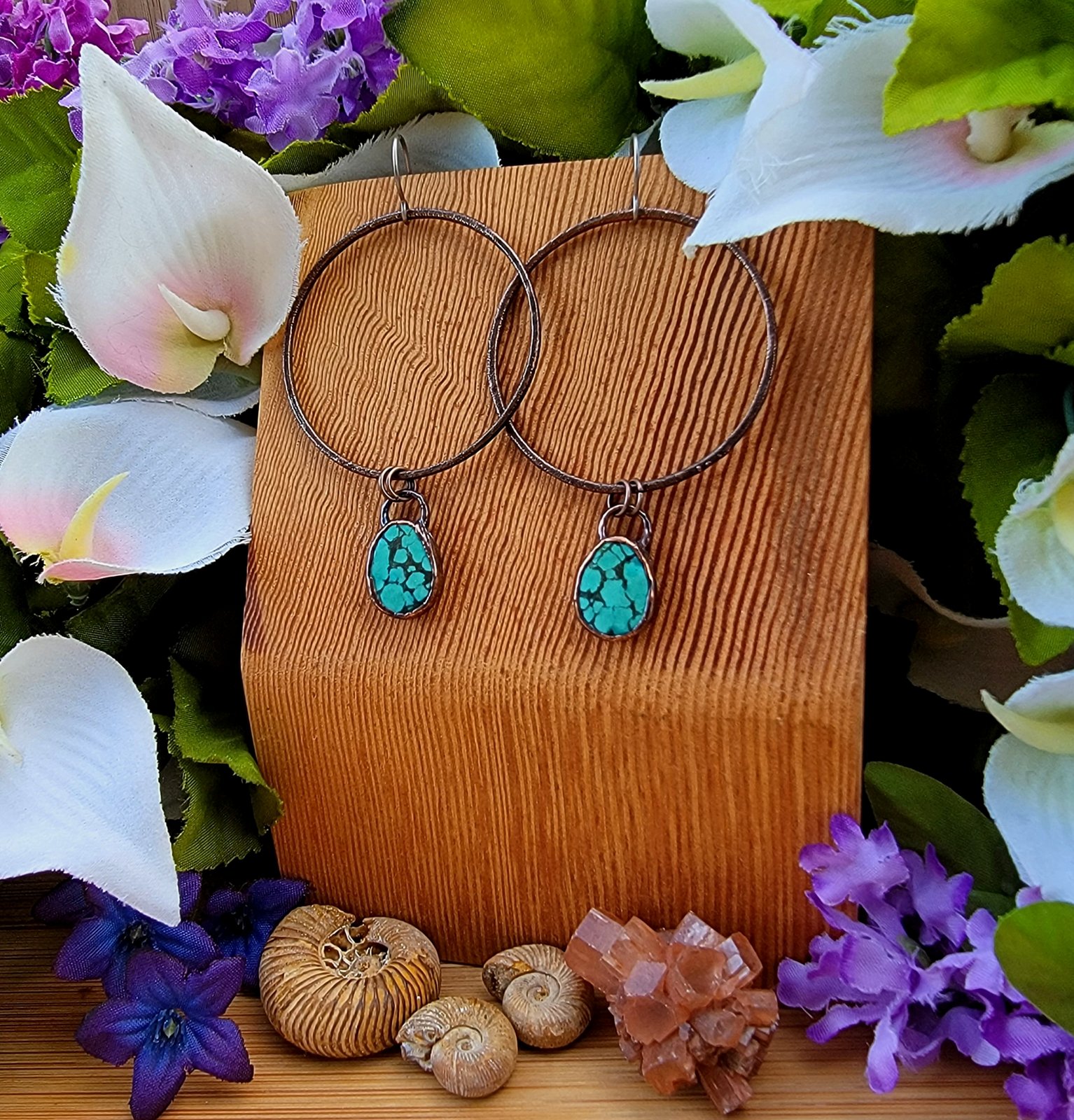 Large Gorgeous Turquoise Earrings – Winter Sun Trading Co.