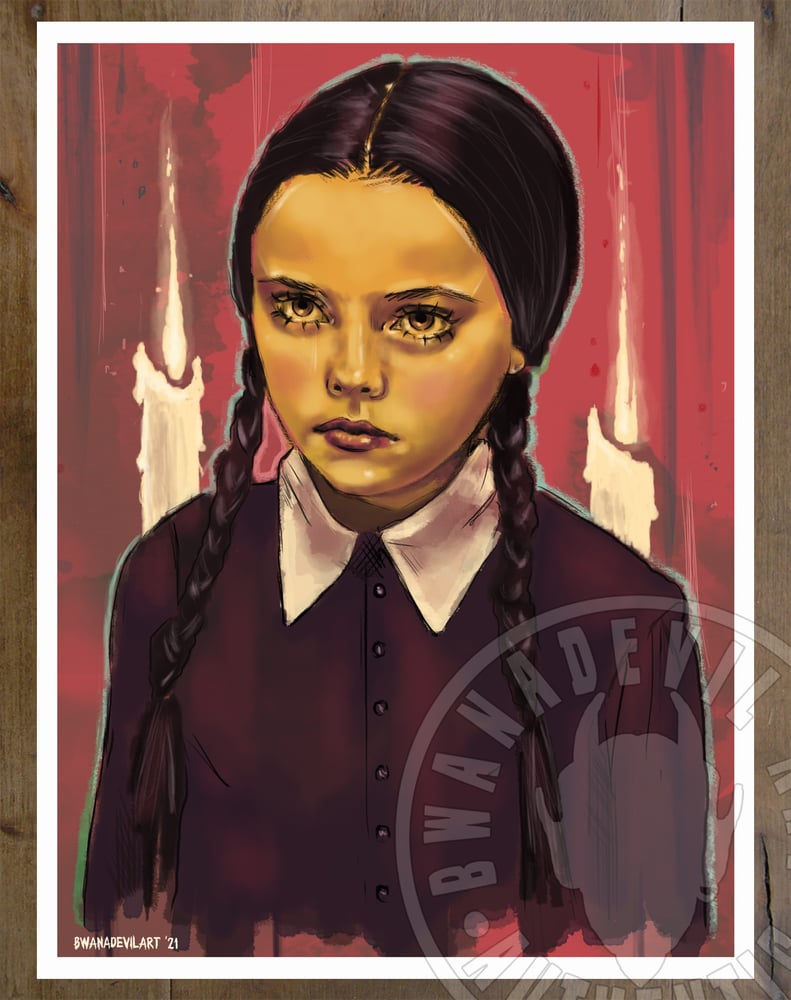 Image of Wednesday Addams (The Addams Family) 9x12 in. Art prints