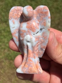 Image 6 of Pink Petal Agate Angel Carving #2467