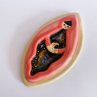 Image 2 of Vulva Godess Trinket Plate / Incense Holder 