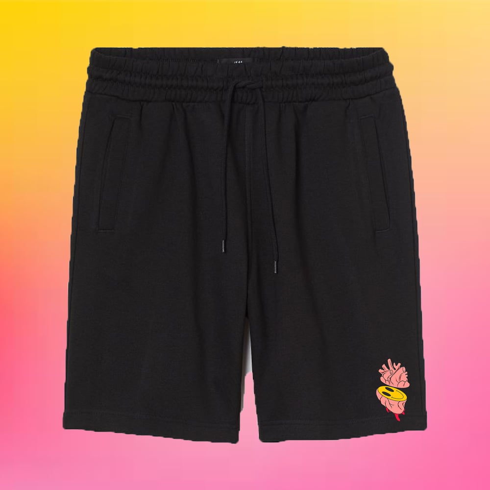 Image of Happiness In Your Heart Shorts- Black