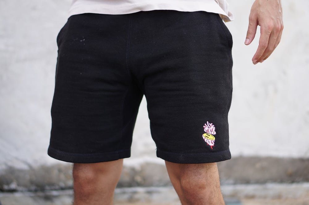 Image of Happiness In Your Heart Shorts- Black