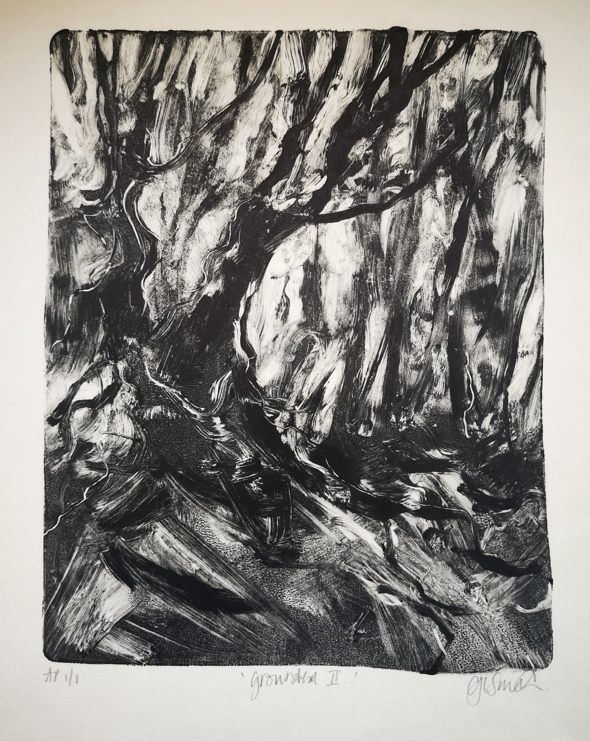 Image of Original Monotype Print - Grounded II