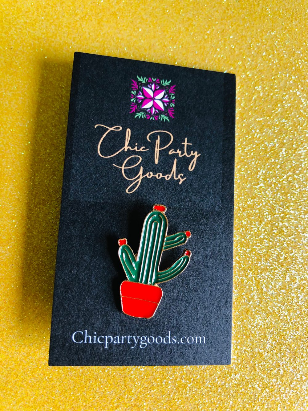 Cactus Pin Red Pot 