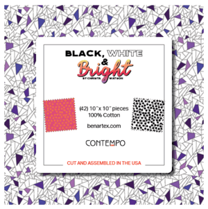 Black, White & Bright Layer Cake 10" x 10" Squares #LC101