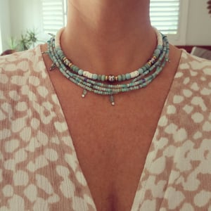 Amazonite & Aquamarine Confetti Necklace 
