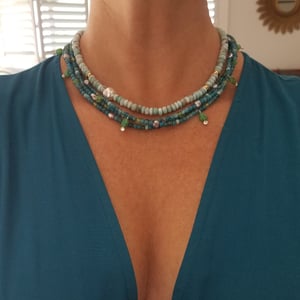Larimar & Australian Pearl Necklace 