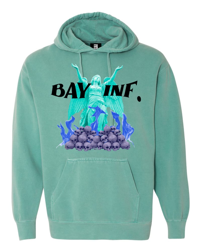 Image of Bay Inf Co - Above All Evil garment dyed hoodie