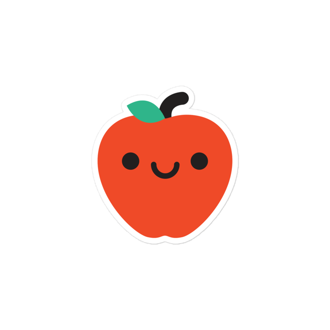 Image of Red apple bud sticker