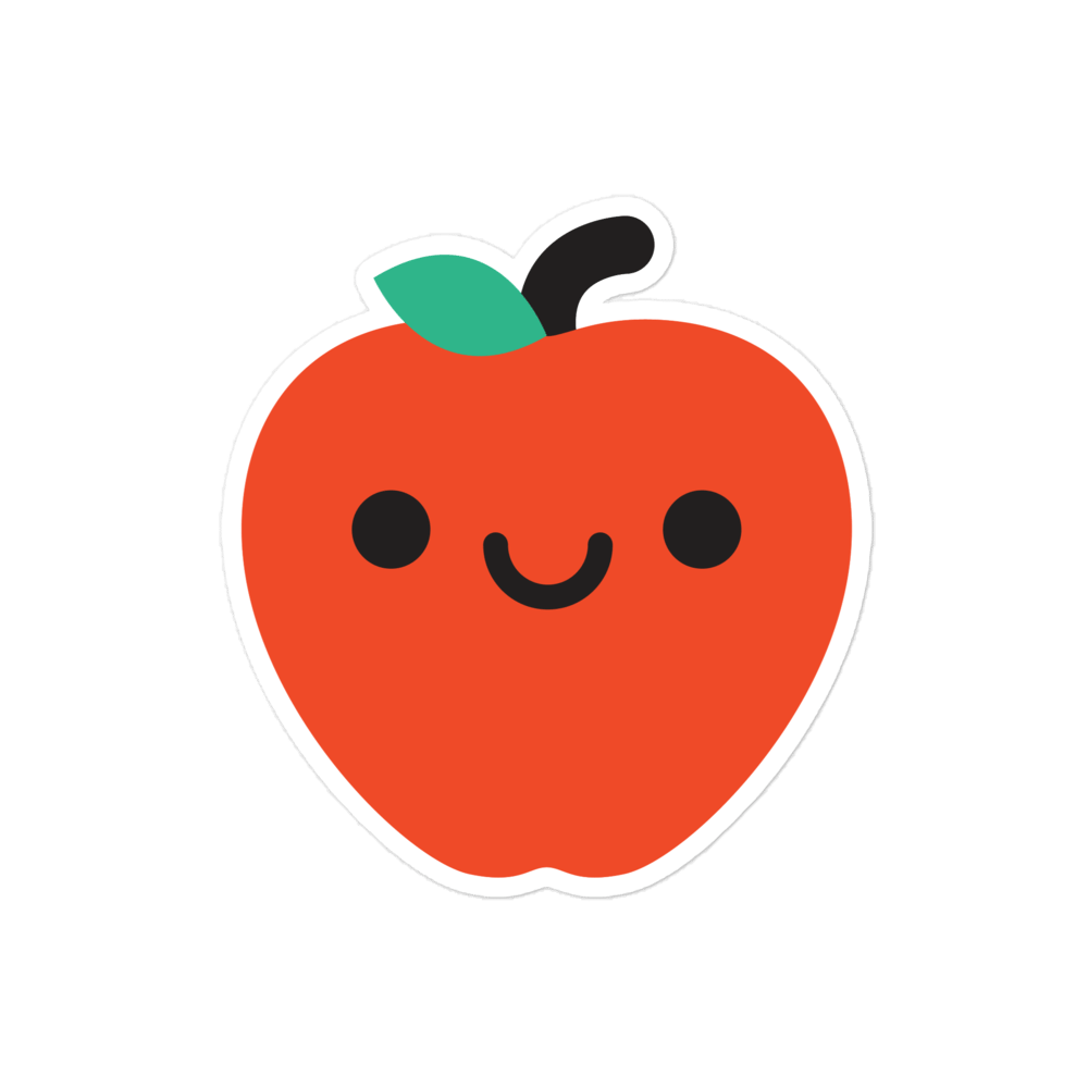 Image of Red apple bud sticker
