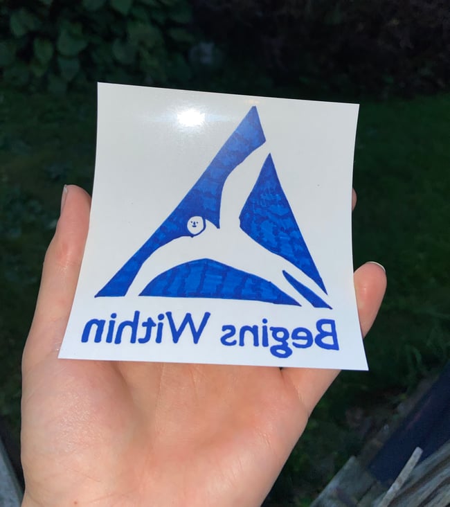 BEGINS WITHIN car decal 