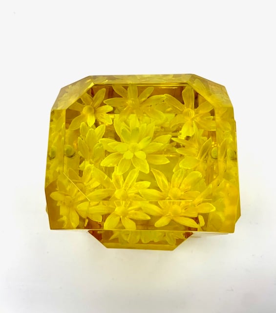 Image of Petite Lucite Box- Forsythia (Back in stock)