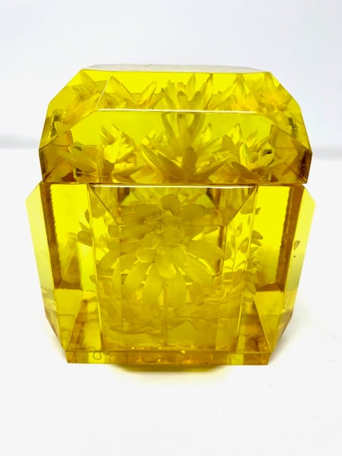 Image of Petite Lucite Box- Forsythia (Back in stock)