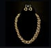 Image of Gold Triple Link Necklace Set 