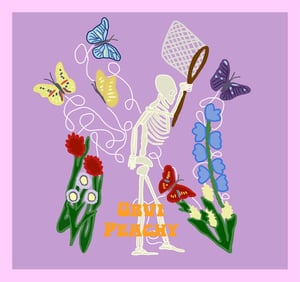 Image of Skeleton Chasing Butterflies Hoodie