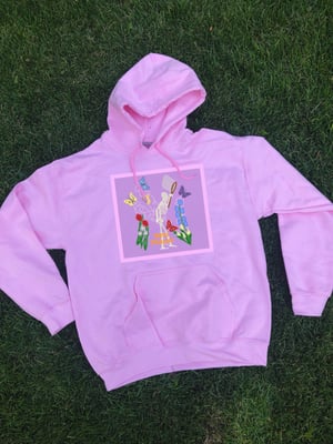 Image of Skeleton Chasing Butterflies Hoodie