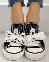 Image 3 of Cartoon Pattern Lace-up Casual Sneakers