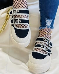 Image 1 of Buckled Colorblock Muffin Sneaker