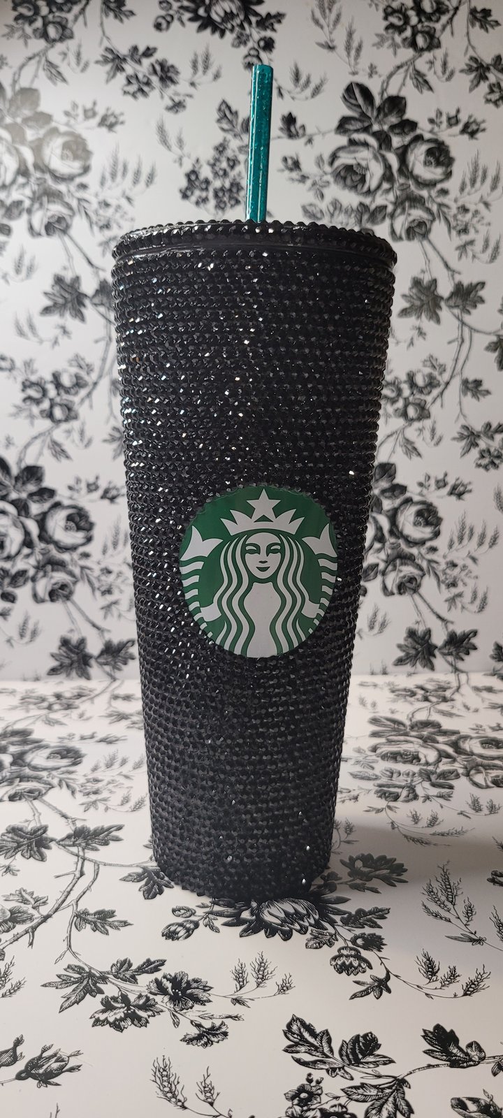 black bedazzled starbucks cup