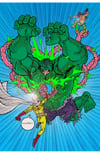 Hulk vs Saitama vs Banner 11 x 17